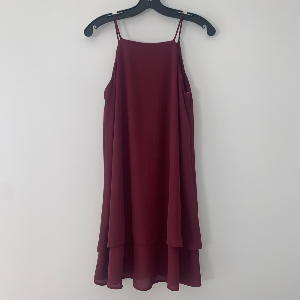 NWT Charlotte Russe burgundy swing dress sizeSmall